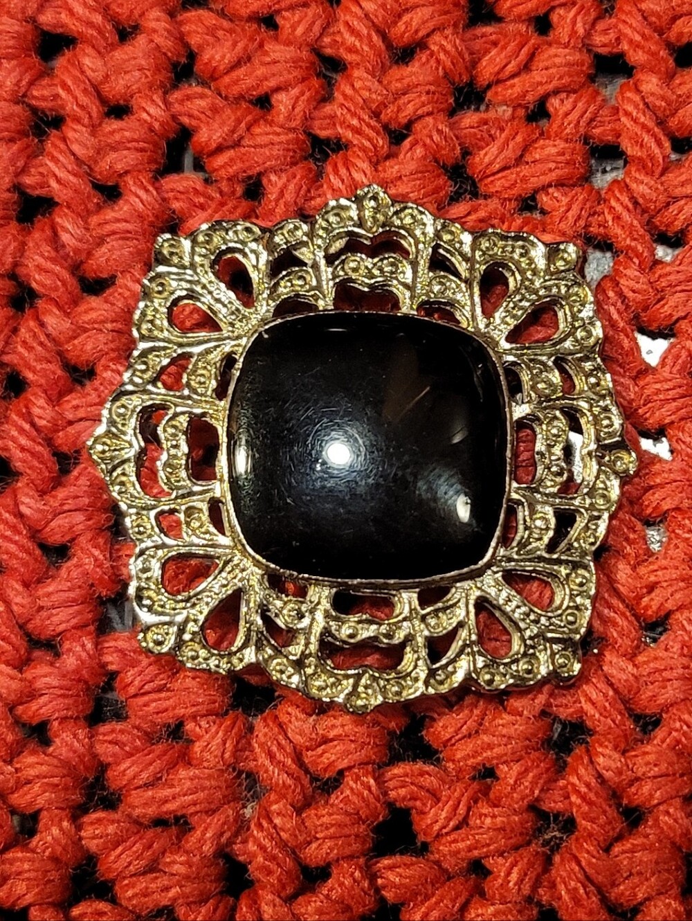 Silver Toned Brooch